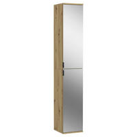 Spiegelschrank PROJEKT Eiche Artisan Nachbildung Spiegel Spanplatte B/H/T: ca. 30x193x34 cm PROJEKT - Eiche (30,00/193,00/34,00cm) - xonox.home