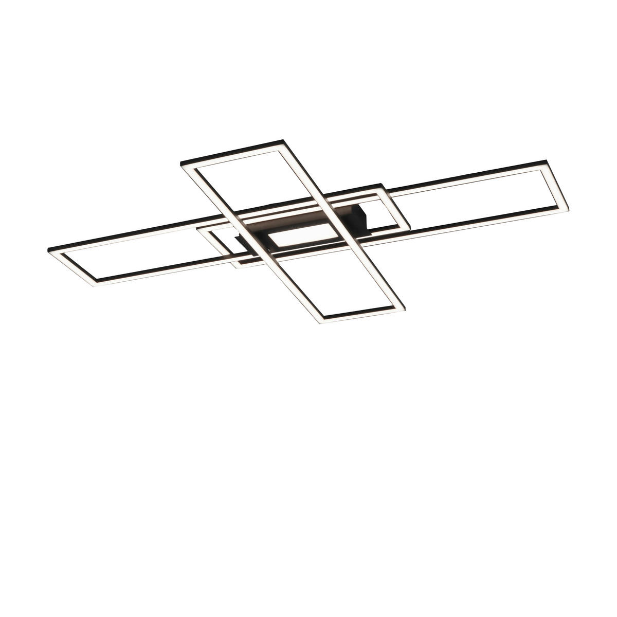 Just Light Deckenleuchte 14693-18 schwarz Aluminium B/H/T: ca. 99x5x69 cm LED-Deckenleuchte_Asmin - schwarz (99,00/5,00/69,00cm) - Just Light