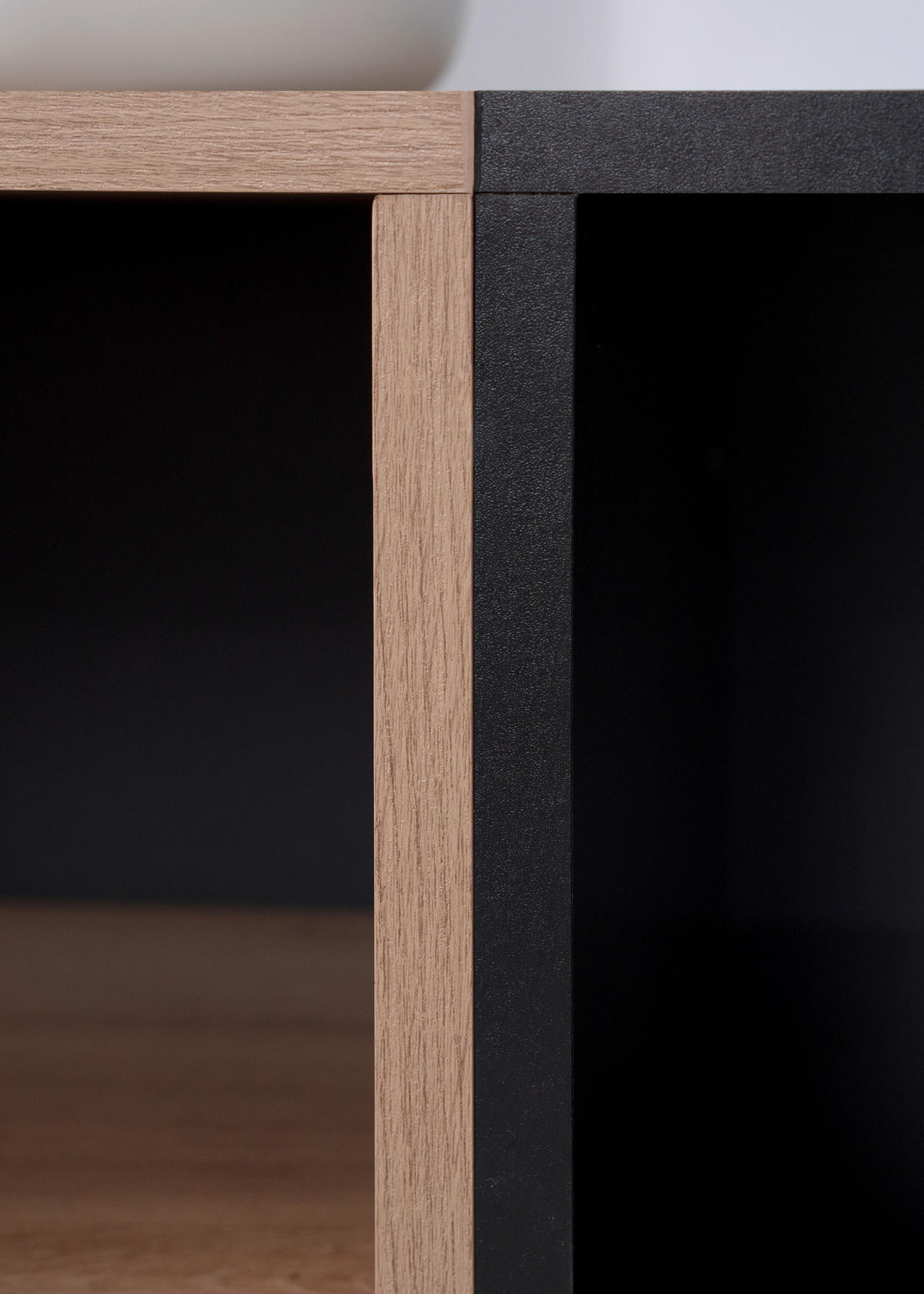 Kommode Nola Eiche Artisan Nachbildung schwarz B/H/T: ca. 80x90x42 cm Nola - Eiche/schwarz (80,00/90,00/42,00cm)