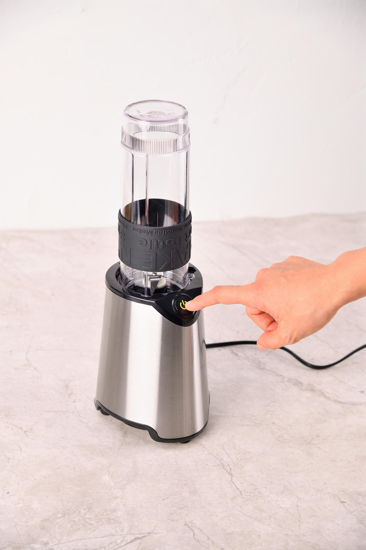 BERGNER Standmixer BG-51027-BK silber Kunststoff Silikon B/H/L: ca. 12x35x14 cm XTRA - silber (14,00/12,00/35,00cm) - BERGNER