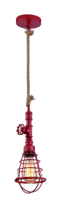Näve Leuchten Pendelleuchte NV6093021 rot Metall B/H/L: ca. 14x130x14 cm E27 1 Brennstellen Regia - rot (14,00/14,00/130,00cm) - Näve Leuchten
