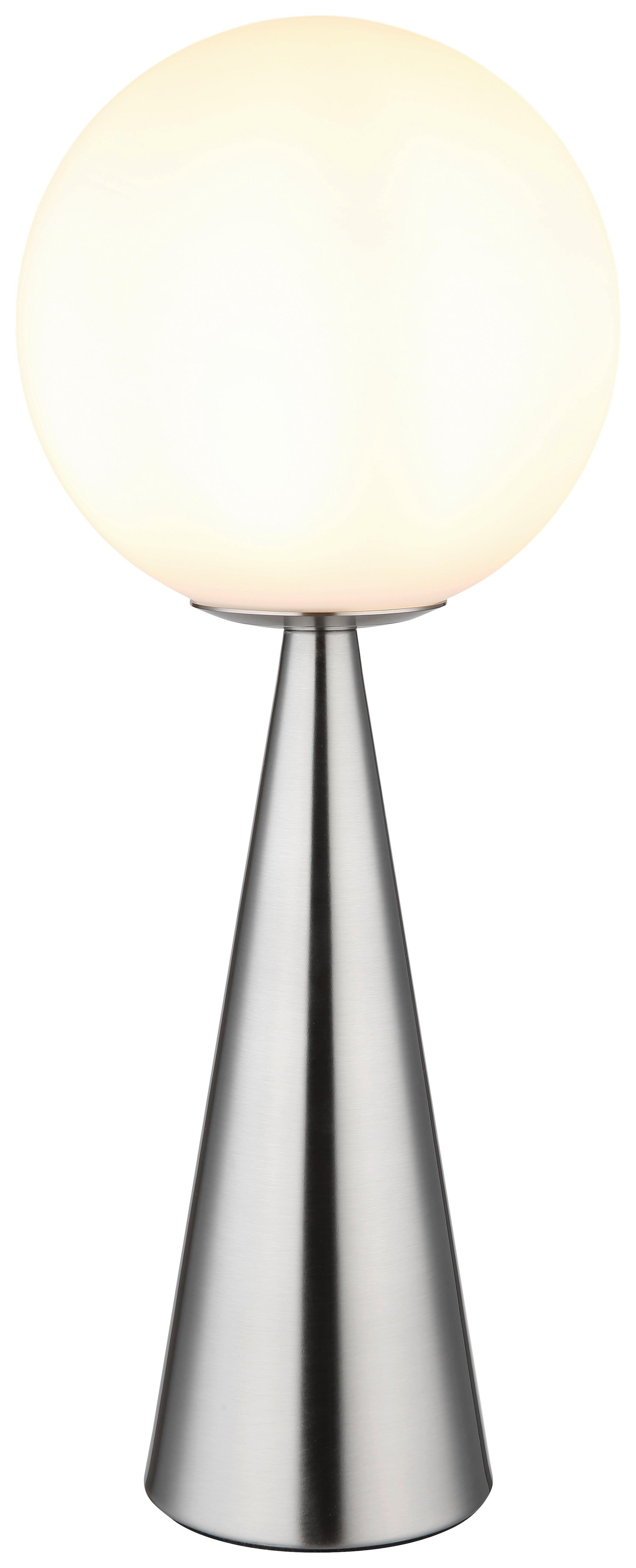 GLOBO Tischleuchte Pinpal 21031N nickel Metall Glas H: ca. 50 cm E27 1 Brennstellen Pinpal - nickel (50,00cm) - GLOBO