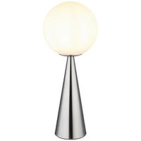 GLOBO Tischleuchte Pinpal 21031N nickel Metall Glas H: ca. 50 cm E27 1 Brennstellen Pinpal - nickel (50,00cm) - GLOBO