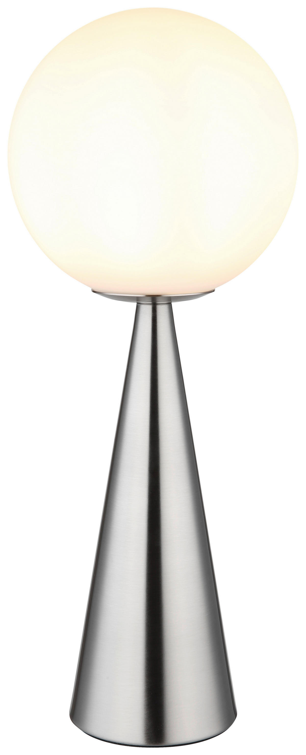 GLOBO Tischleuchte Pinpal 21031N nickel Metall Glas H: ca. 50 cm E27 1 Brennstellen Pinpal - nickel (50,00cm) - GLOBO