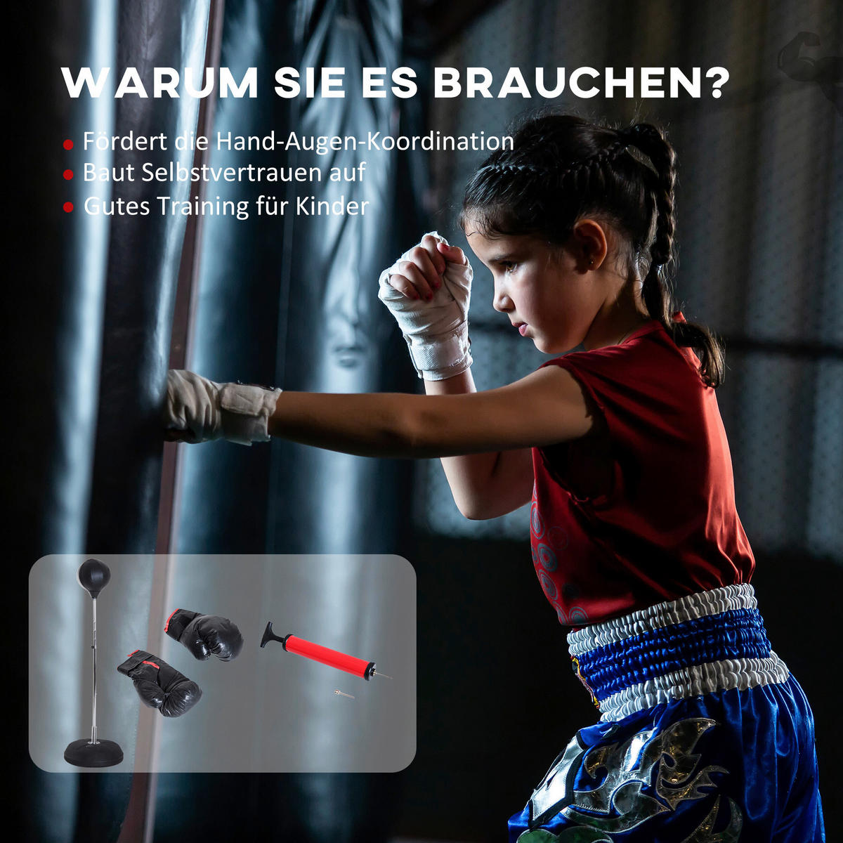 HOMCOM Boxsack schwarz Kunststoff B/H/L: ca. 43x144x43 cm Boxsack - schwarz (43,00/43,00/144,00cm) - HOMCOM