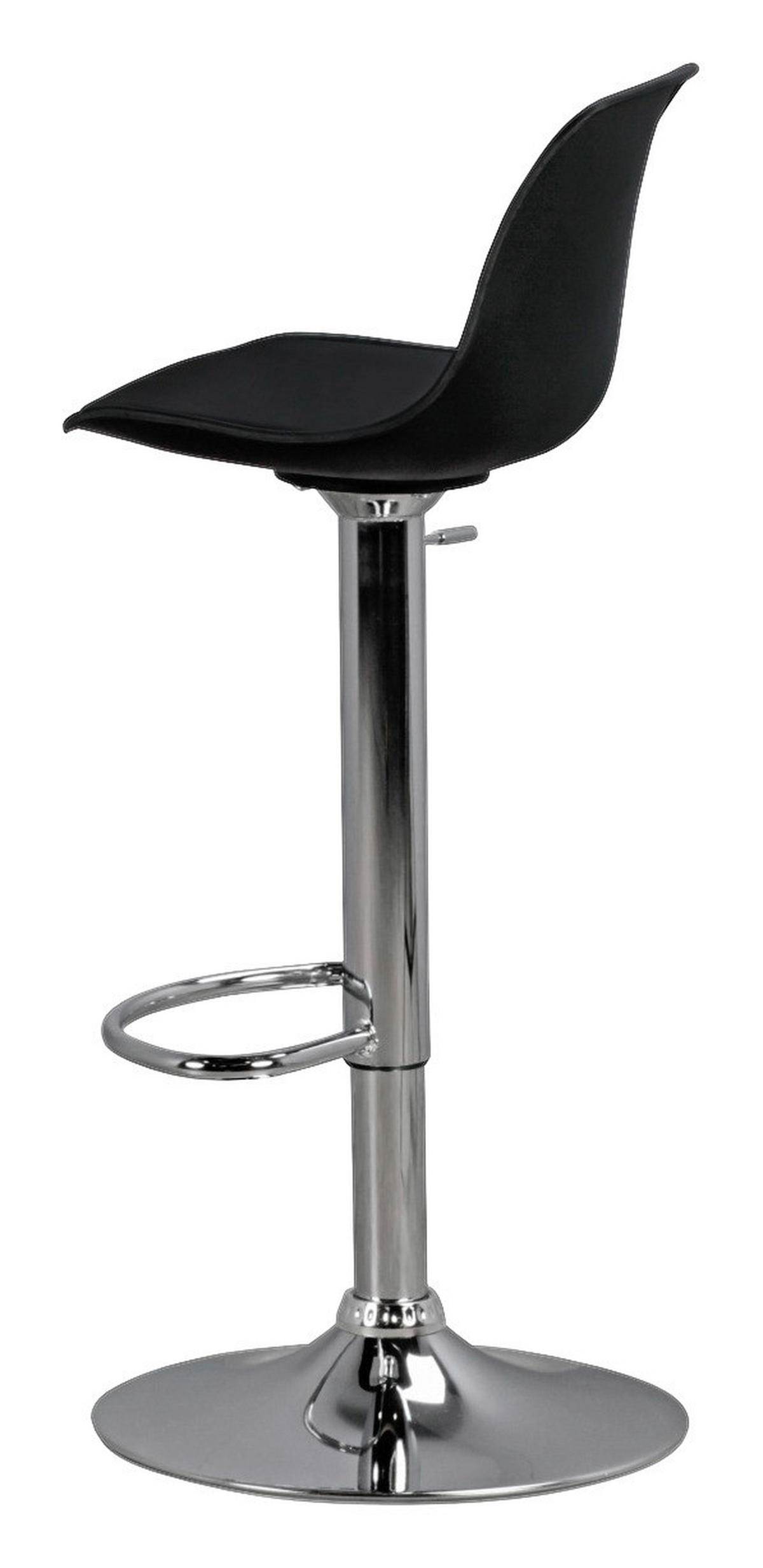Barhocker schwarz Chrom Kunstleder Metall B/H/T: ca. 40x104x40 cm Barhocker - schwarz/Chrom (40,00/104,00/40,00cm) - Amstyle