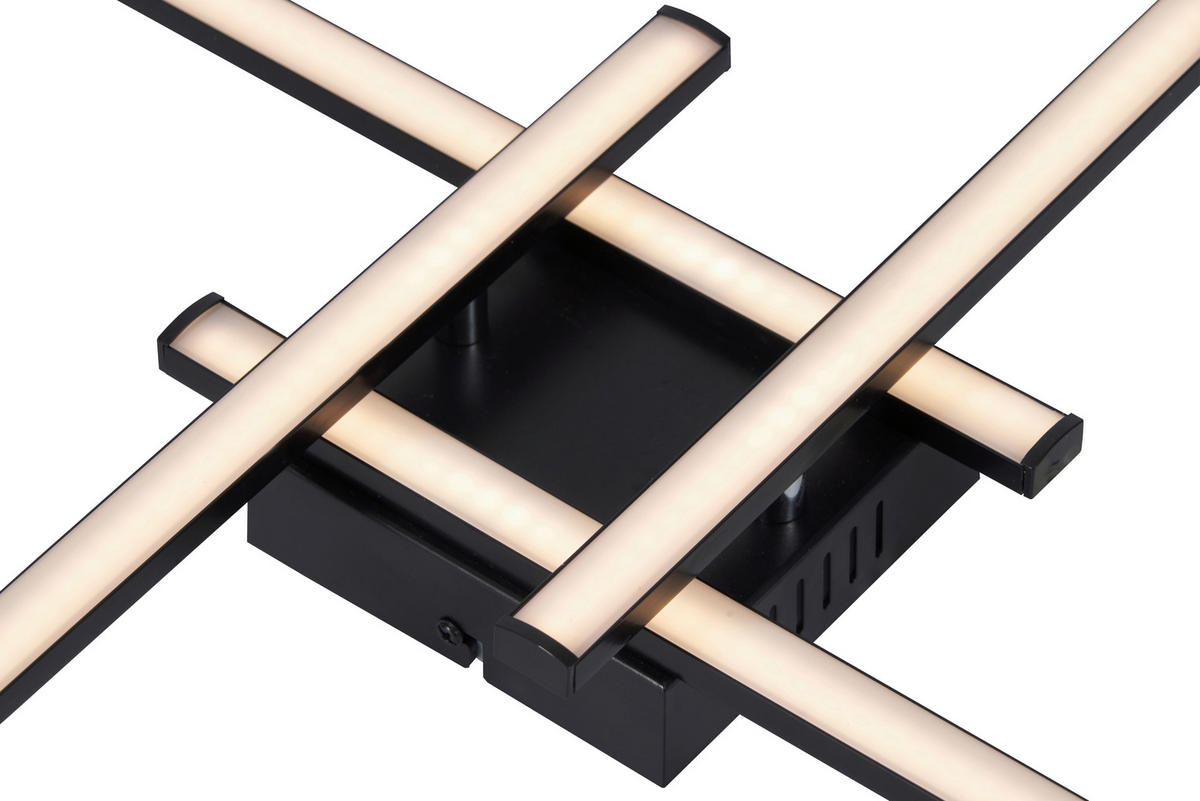 POCOline LED-Deckenleuchte schwarz Kunststoff B/H/L: ca. 51x6x51 cm LED-Deckenleuchte_Cleo - schwarz (51,00/51,00/6,00cm) - POCOline