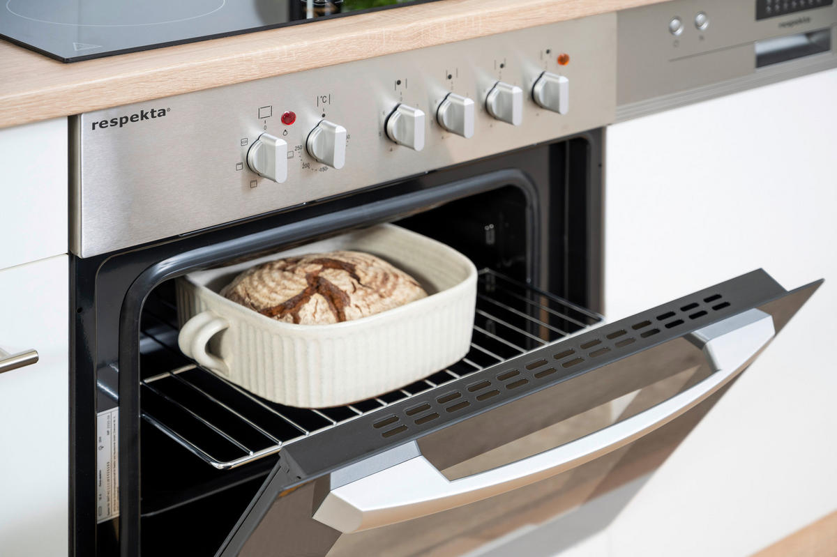 Respekta Küchenblock Economy weiß B/H/T: ca. 280x200x60 cm Economy - Eiche/weiß (280,00/200,00/60,00cm) - Respekta