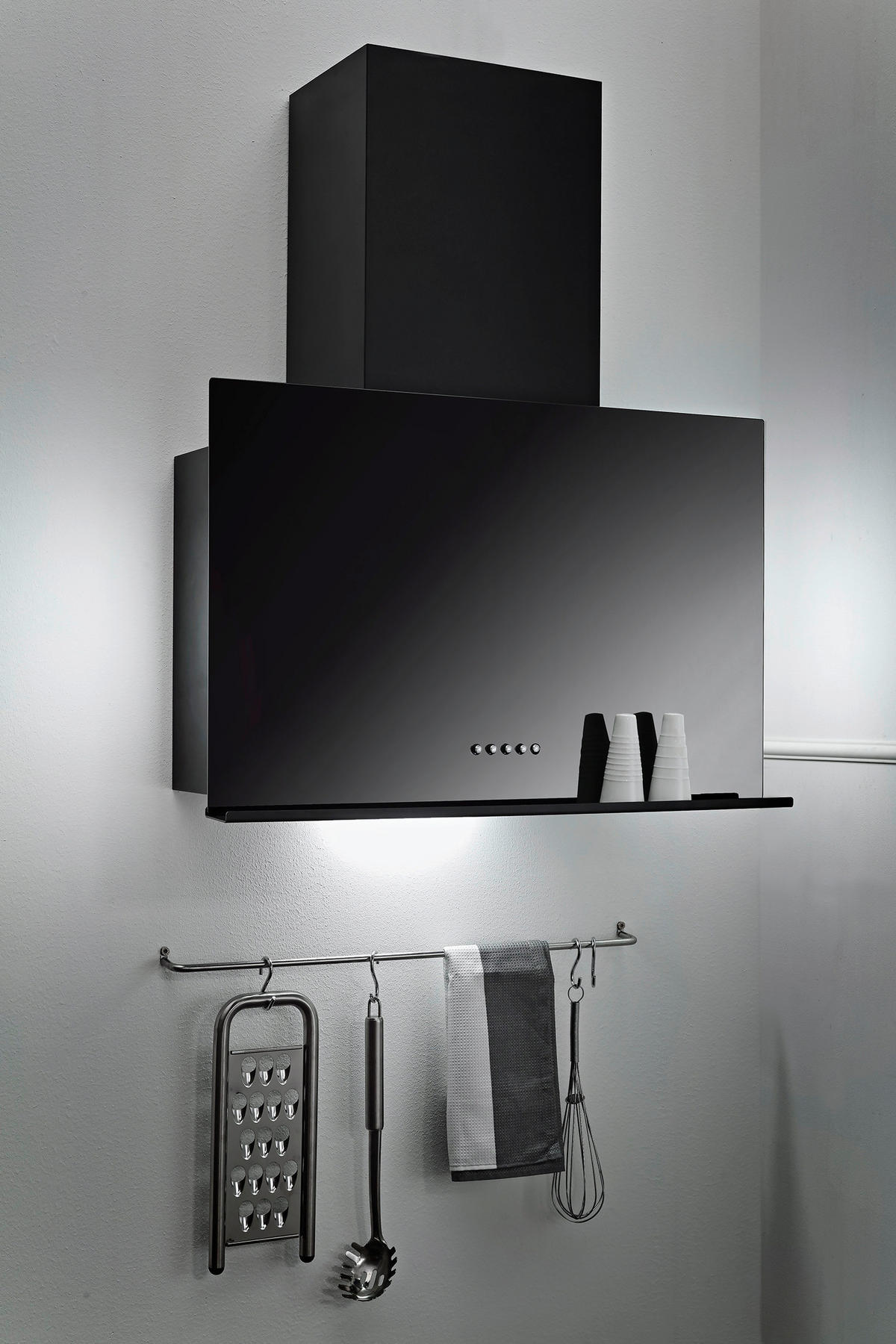 INTERPLAN Dunstabzugshaube Flat Black 60 schwarz B/H/T: ca. 60x39x30 cm Flat Black 60 - schwarz (60,00/39,00/30,00cm) - INTERPLAN