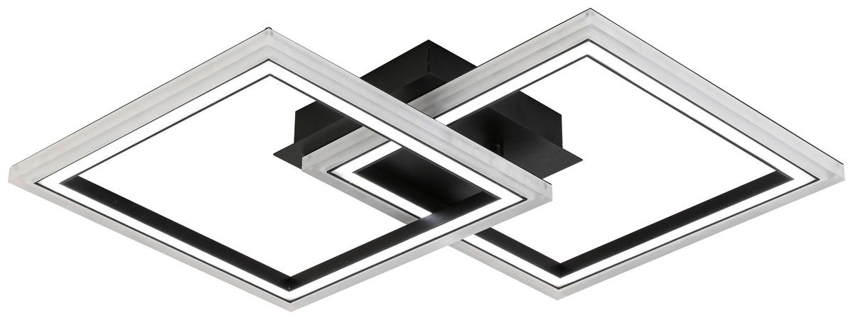 Nolo Deckenleuchte schwarz Metall Kunststoff B/H/L: ca. 35x6,5x57 cm LED-Deckenleuchte_Christina - schwarz (57,00/35,00/6,50cm) - Nolo