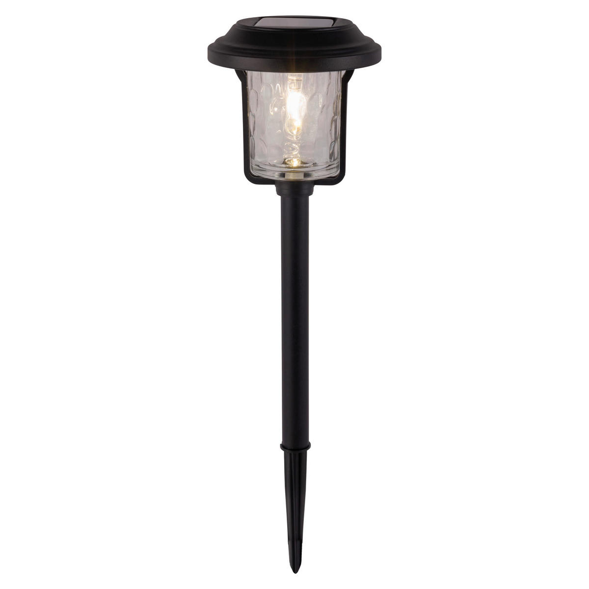 Außenleuchte schwarz Glas Metall B/H/T/D: ca. 14,6x54,7x14,6x14,6 cm SIMON - schwarz (14,60/54,70/14,60cm) - Näve Leuchten
