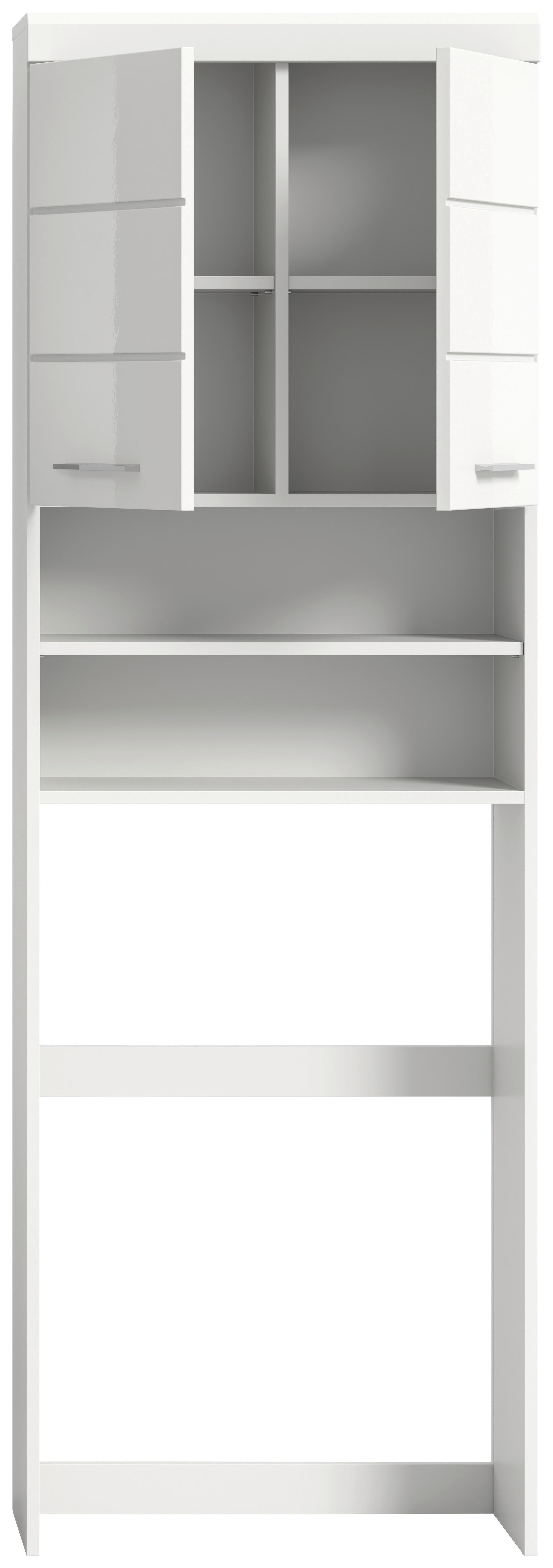 Waschmaschinenumbauschrank Scout weiß weiß Hochglanz B/H/T: ca. 63x191x24 cm Scout - weiß (63,00/191,00/24,00cm) - xonox.home