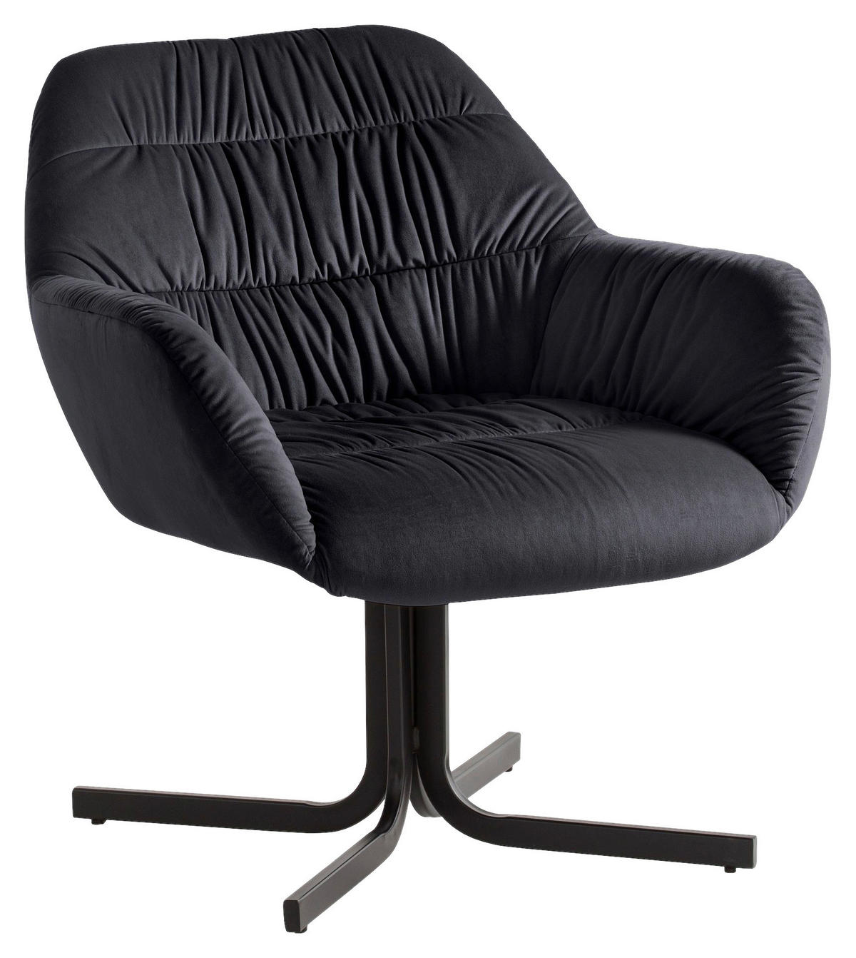 Wohnling Sessel schwarz Polyester Loungesessel - schwarz - Wohnling