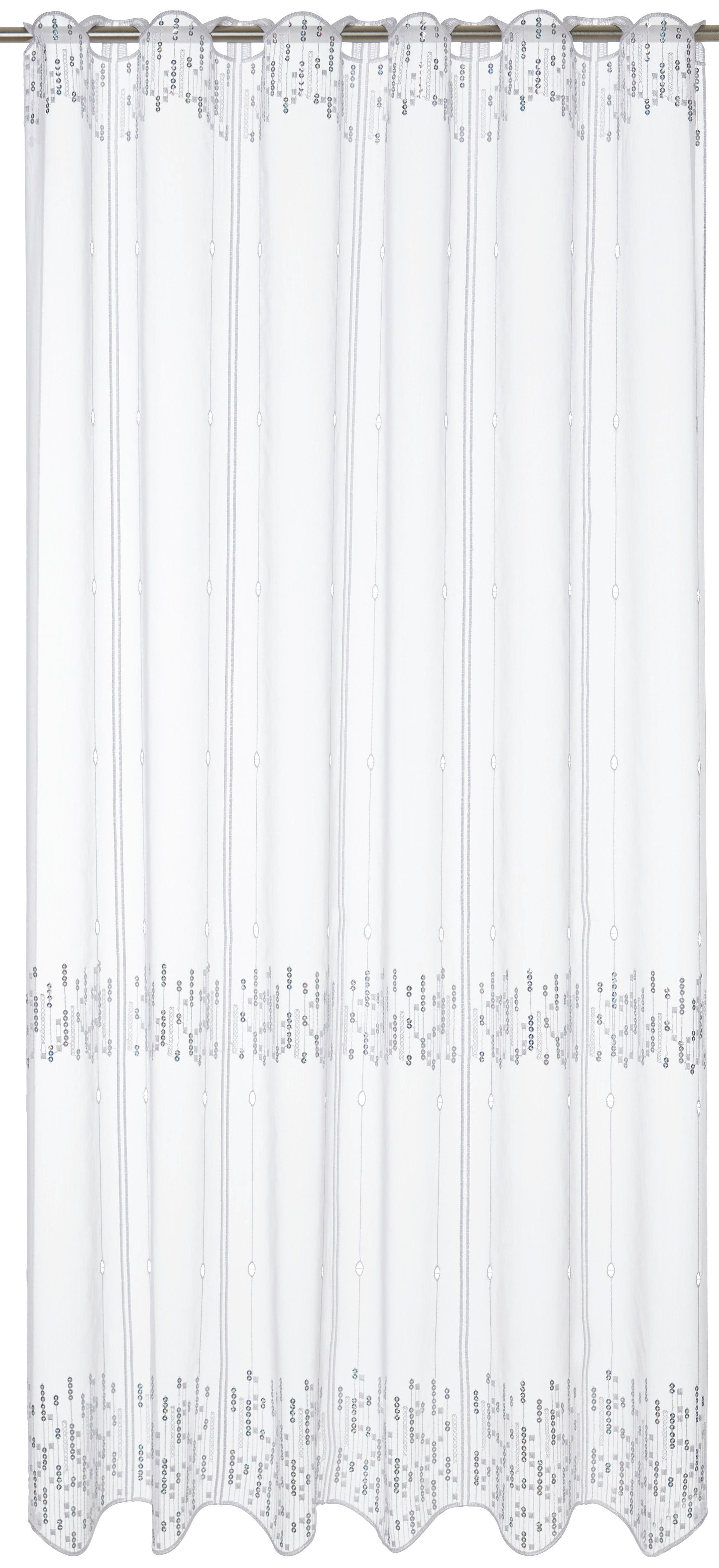 Thumbnail - POCOline Cliprollo Pailette weiß B/L: ca. 140x95 cm