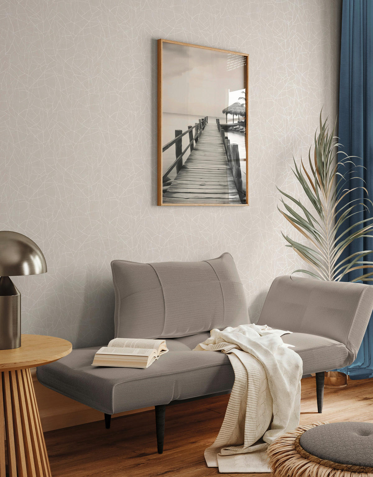 A.S.Création Vliestapete weiß grau B/H/D: ca. 53x1005x9,7 cm Vliestapete - weiß/grau (9,70/1005,00cm) - A.S.Creation