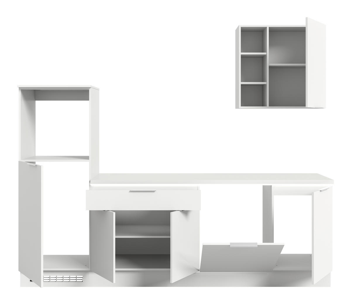 xonox.home Küchenblock Charly weiß B/H/T: ca. 260x222x60 cm Charly - weiß (260,00/222,00/60,00cm) - xonox.home