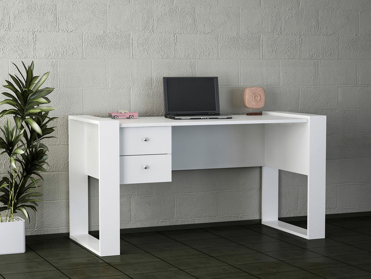Schreibtisch Lord weiß B/H/T: ca. 160x75x60 cm Lord - weiß (160,00/75,00/60,00cm) - moebel17