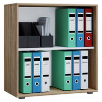 Regal Lona L ohne Türen Eiche Sonoma Nachbildung weiß B/H/T: ca. 70x74x37 cm Lona L ohne Türen - Eiche/weiß (70,00/74,00/37,00cm) - VCM Möbel