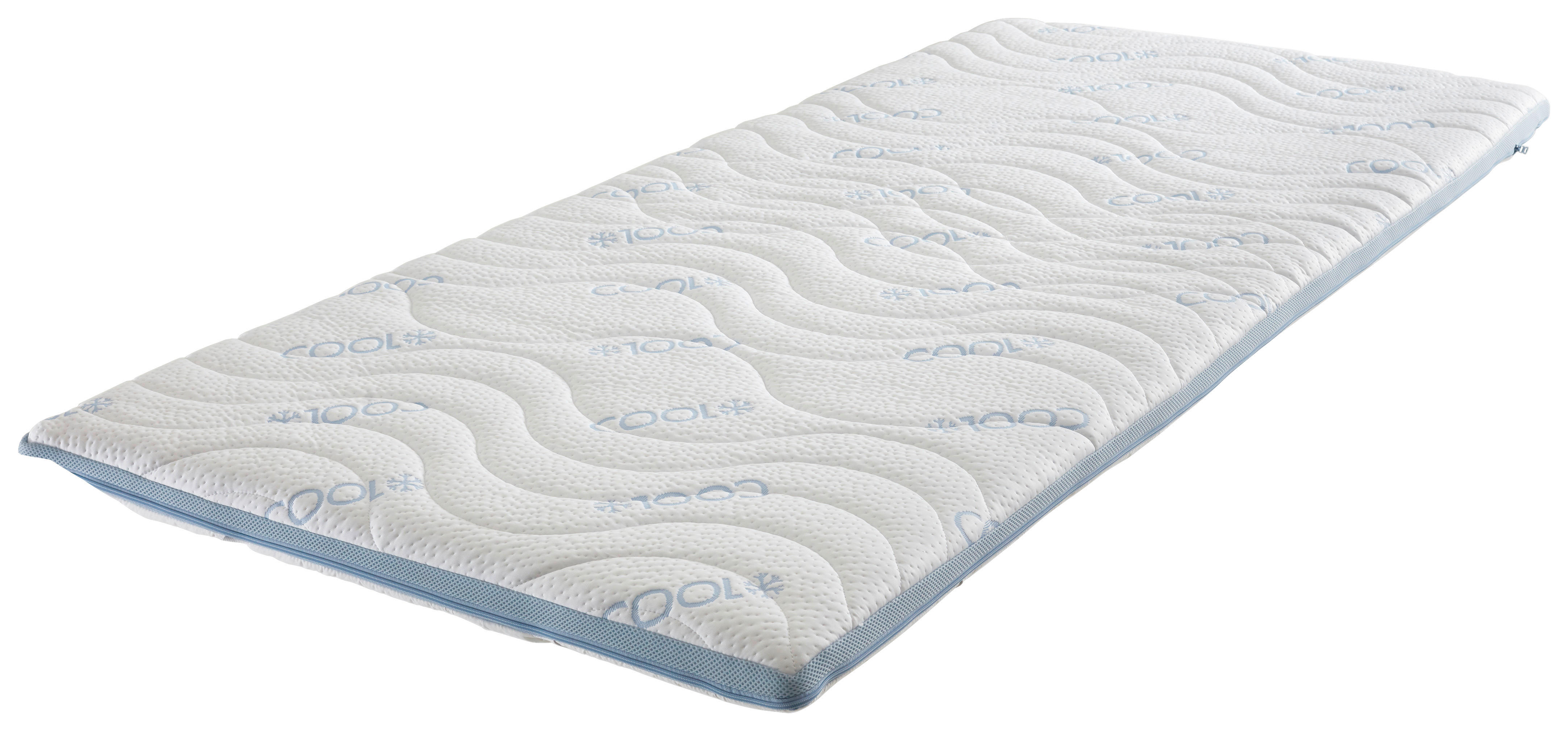 Topper Polar weiß Liegefläche B/L: ca. 90x200 cm Polar - hellblau/weiß (90,00/7,00/200,00cm)