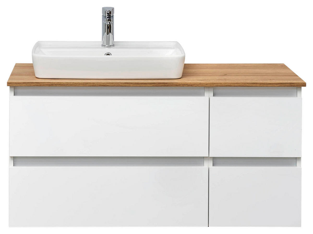 Waschbeckenunterschrank Quickset 360 weiß glanz B/H/T: ca. 110x53x49 cm Quickset 360 - weiß (110,00/53,00/49,00cm) - Pelipal
