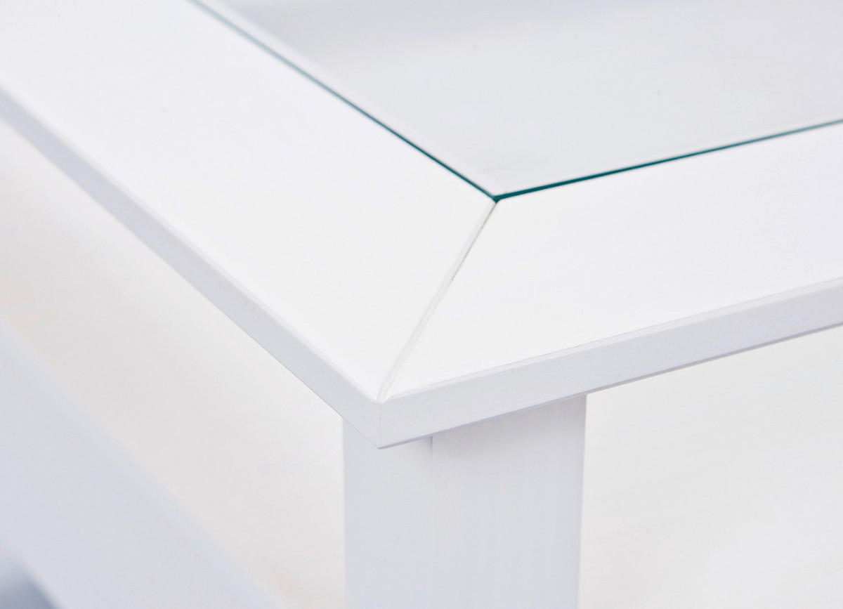 Inter Link Couchtisch Provence weiß Holz B/H/T: ca. 75x45x75 cm Provence - weiß (75,00/45,00/75,00cm) - Inter Link