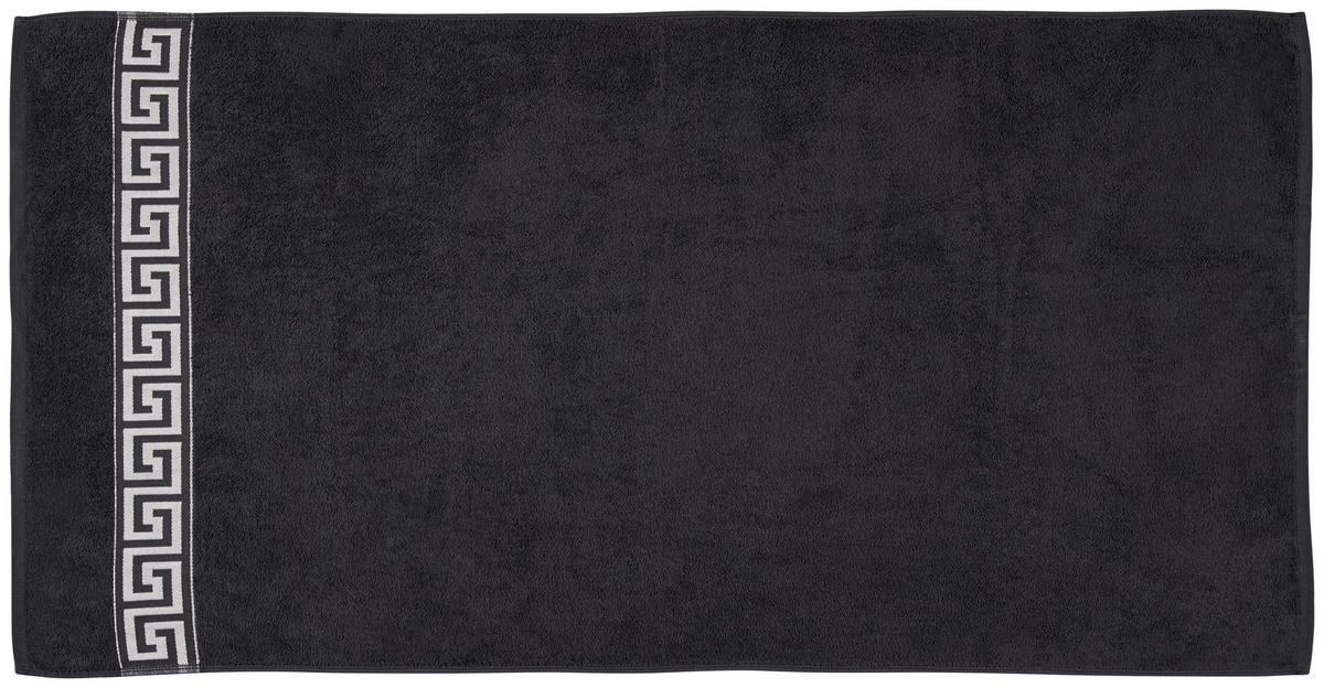 Duschtuch Mäander Mäander - schwarz (70,00/140,00cm) - POCOline