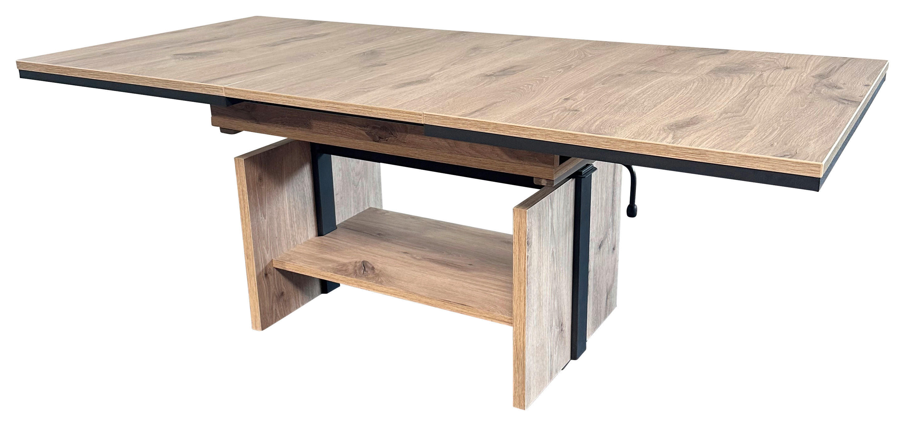 Couchtisch Ingo Eiche Viking Nachbildung B/H/T: ca. 110x53x70 cm Ingo - Eiche/anthrazit (110,00/53,00/70,00cm)