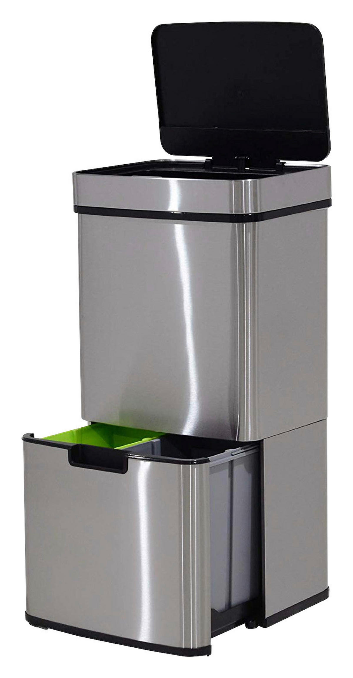 HOMCOM Abfalleimer silber B/H/L: ca. 30x81x42 cm Abfalleimer - silber (42,00/30,00/81,00cm) - HOMCOM