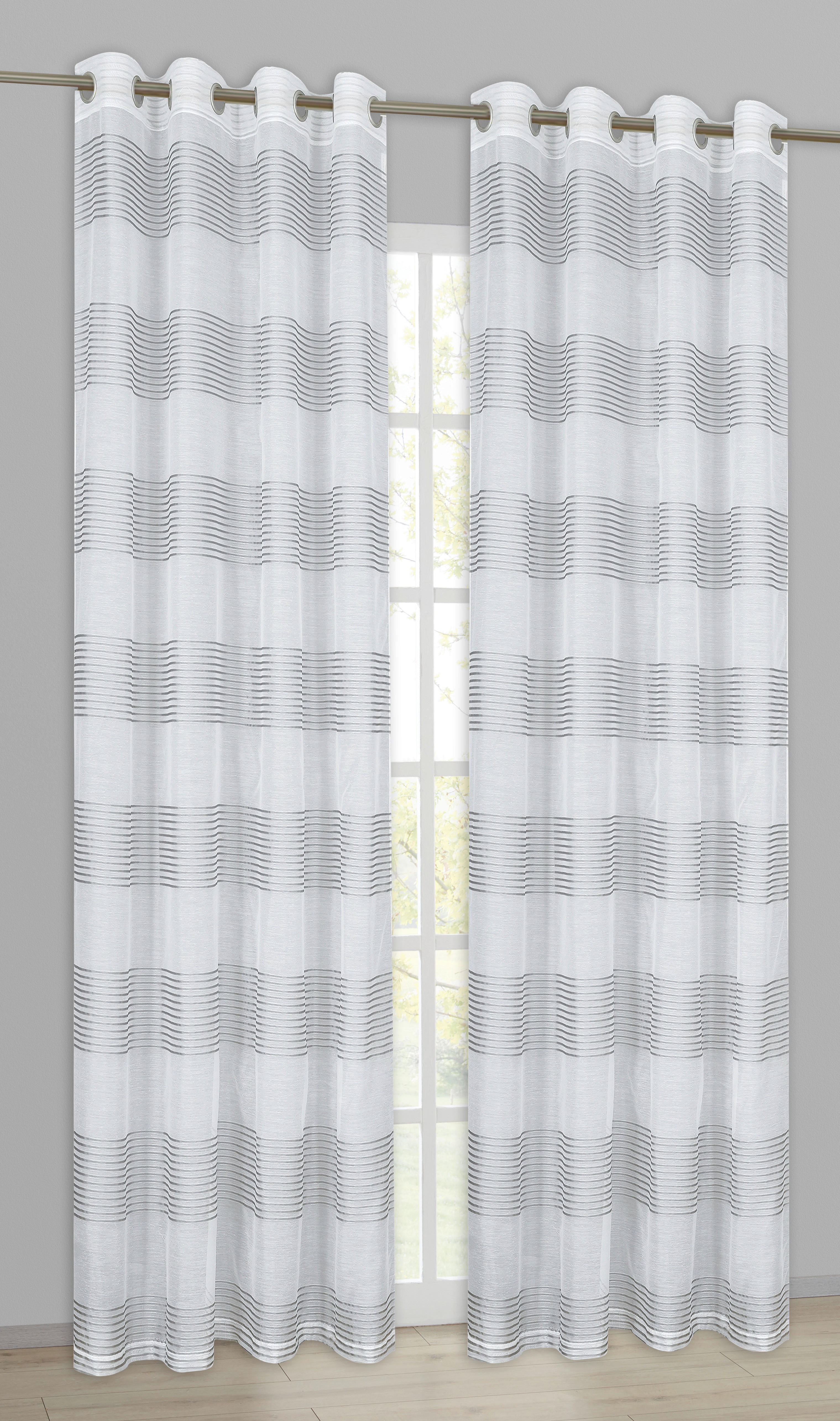 home Topline Ösenvorhang Mina anthrazit B/L: ca. 135x245 cm Mina - anthrazit (135,00/245,00cm) - home Topline