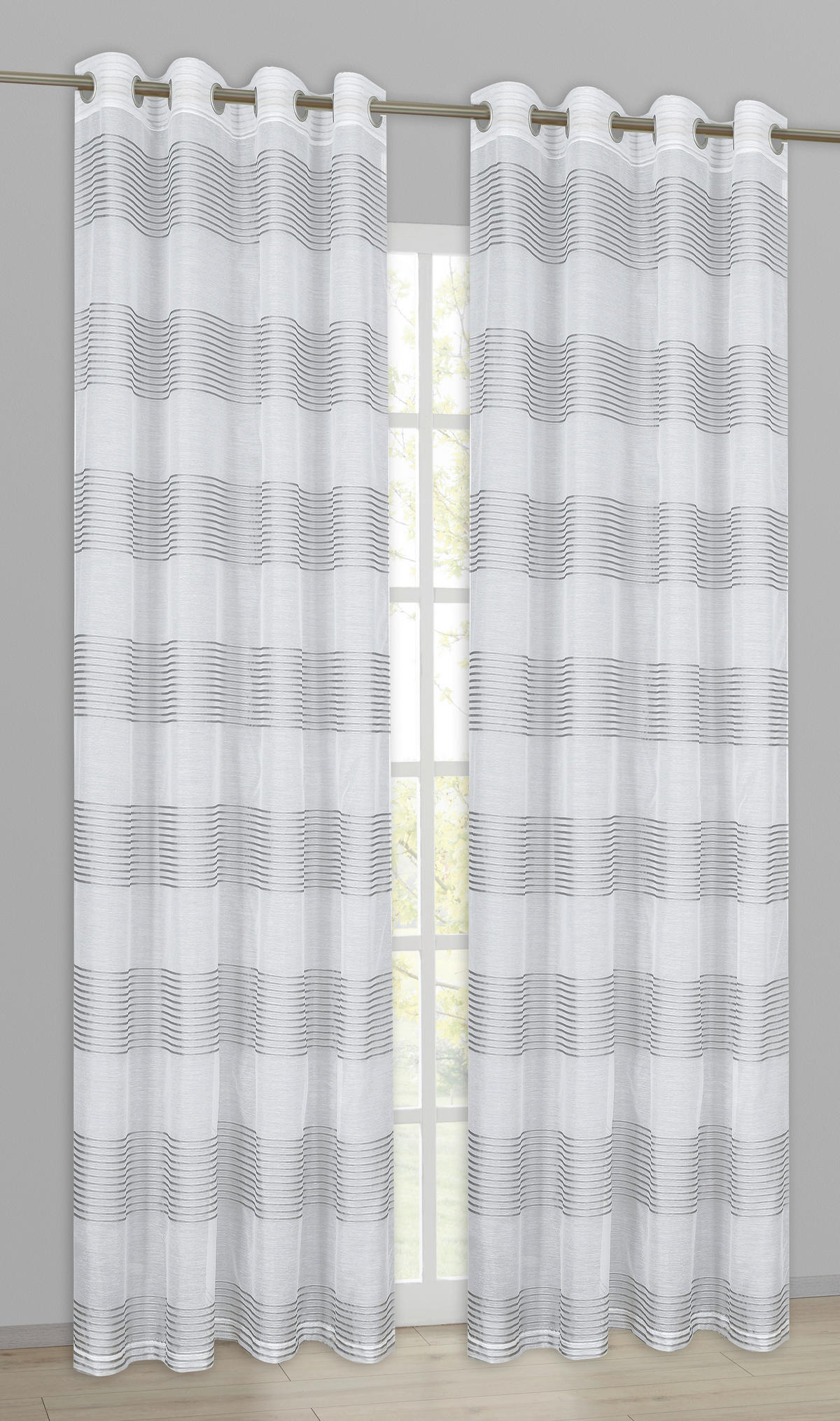 Ösenvorhang Mina anthrazit B/L: ca. 135x245 cm Mina - anthrazit (135,00/245,00cm) - home Topline