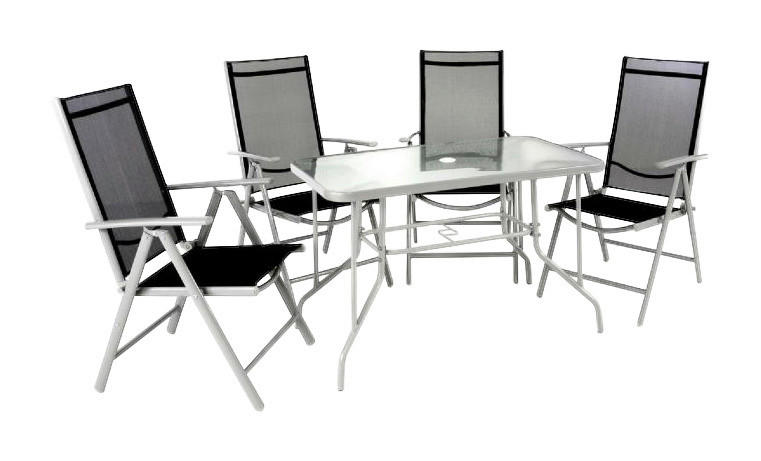 VCM Gartensitzgruppe silber Aluminium B/...