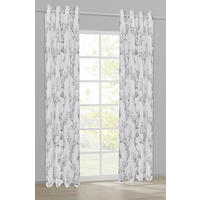 Ösenschal Blume weiß B/L: ca. 140x245 cm Blume - weiß/taupe (140,00/245,00cm) - Happy Home