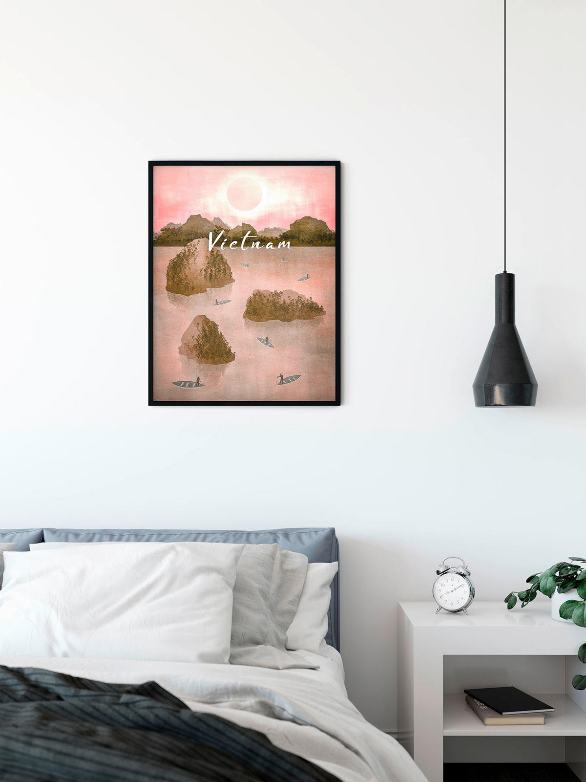 Komar Poster Vintage Travel Vietnam Landschaft B/L: ca. 30x40 cm Vintage Travel Vietnam - (30,00/40,00cm) - Komar