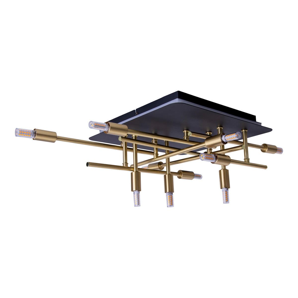 Näve Leuchten Deckenleuchte 1392845 messing Metall B/H/T: ca. 48x15x51 cm G9 11 Brennstellen Ancona - messing (48,00/15,00/51,00cm) - Näve Leuchten