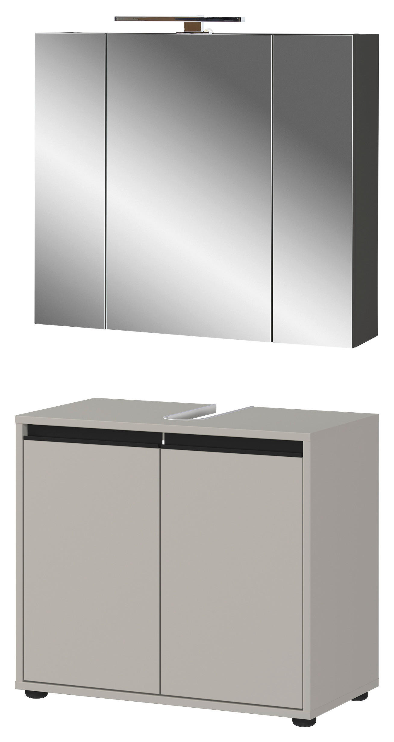 Badezimmer-Set 9940-186 steingrau B/H/T: ca. 76x200x34 cm 9940-186 - steingrau (76,00/200,00/34,00cm) - Germania