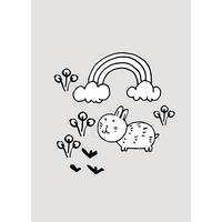 Komar Poster Scribble Bunny Scribble Bunny - (50,00/70,00cm) - Komar