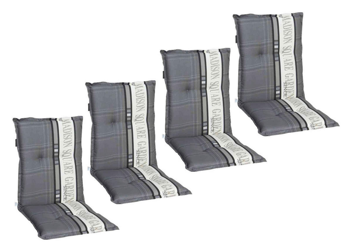 Madison Auflage Garden grau Polyester B/H/L: ca. 105x8x50 cm Garden - grau (50,00/105,00/8,00cm) - Madison