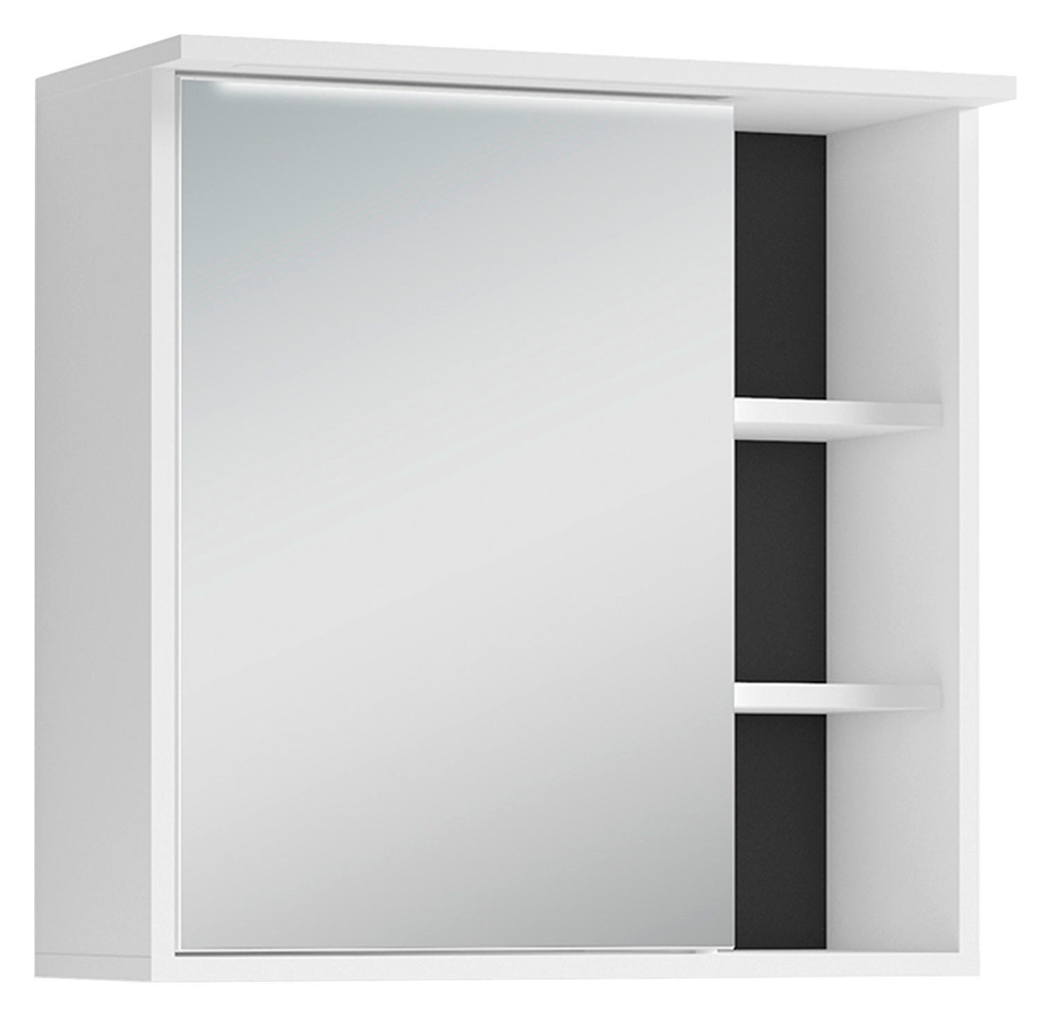 Spiegelschrank WELLNESS weiß B/H/T: ca. 60x61x28 cm WELLNESS - weiß (60,00/61,00/28,00cm) - byLIVING