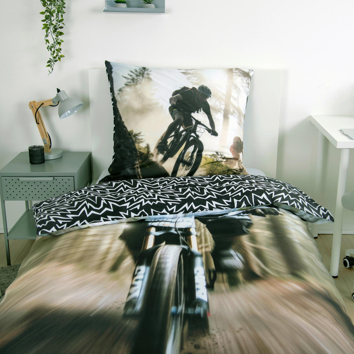 Microfaser Bettwäsche Mountainbike bunt Polyester Mountainbike - bunt - Young Collection