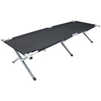 VCM Feldbett Tosali schwarz Textilene B/H/L: ca. 70x45x210 cm Tosali - schwarz (210,00/70,00/45,00cm) - VCM