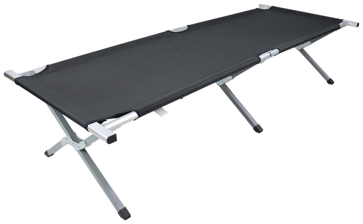 VCM Feldbett Tosali schwarz Textilene B/H/L: ca. 70x45x210 cm Tosali - schwarz (210,00/70,00/45,00cm) - VCM