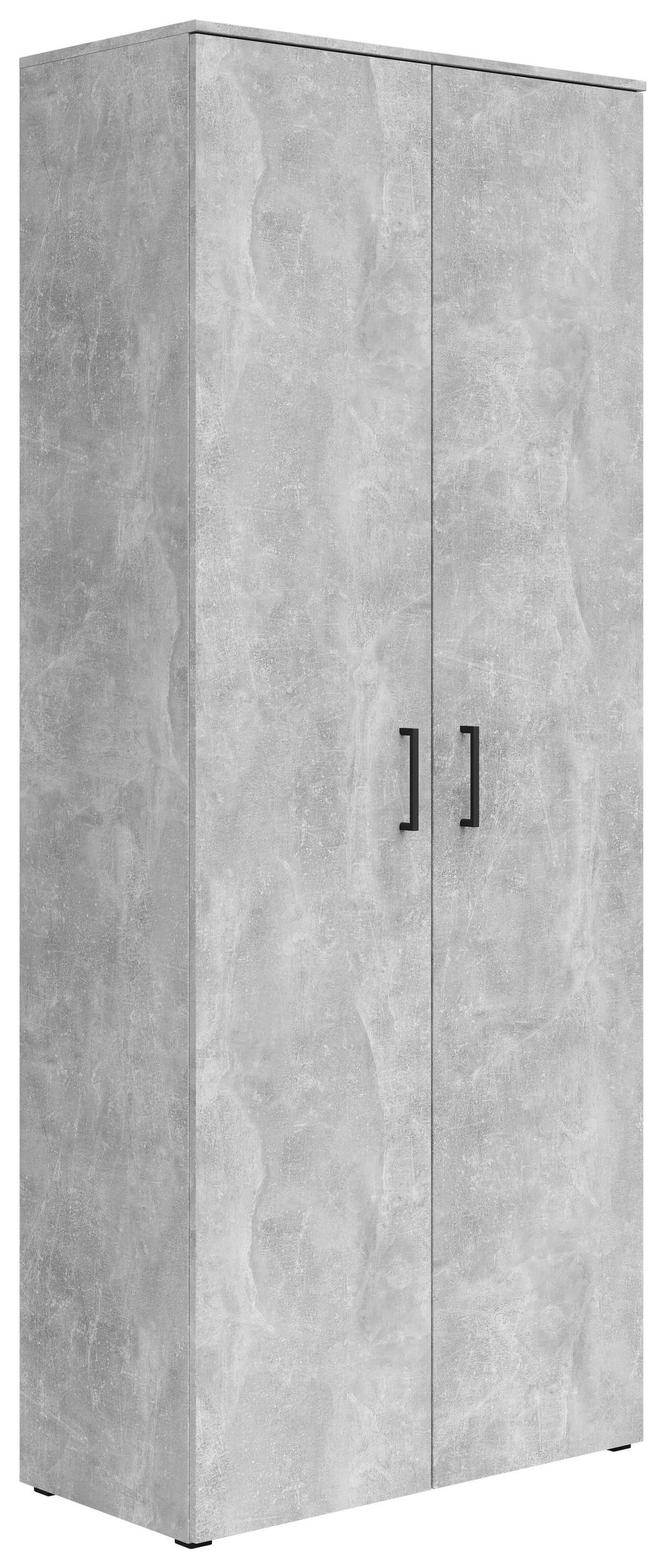 Schrank Multi-Stauraum Typ 37 Beton Optik B/H/T: ca. 80x195x40 cm Multi-Stauraum Typ 37 - Beton (80,00/195,00/40,00cm)
