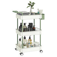 HOMCOM Küchenwagen weiß Polypropylen B/H/L: ca. 29,4x50x77 cm Küchenwagen - weiß (77,00/29,40/50,00cm) - HOMCOM