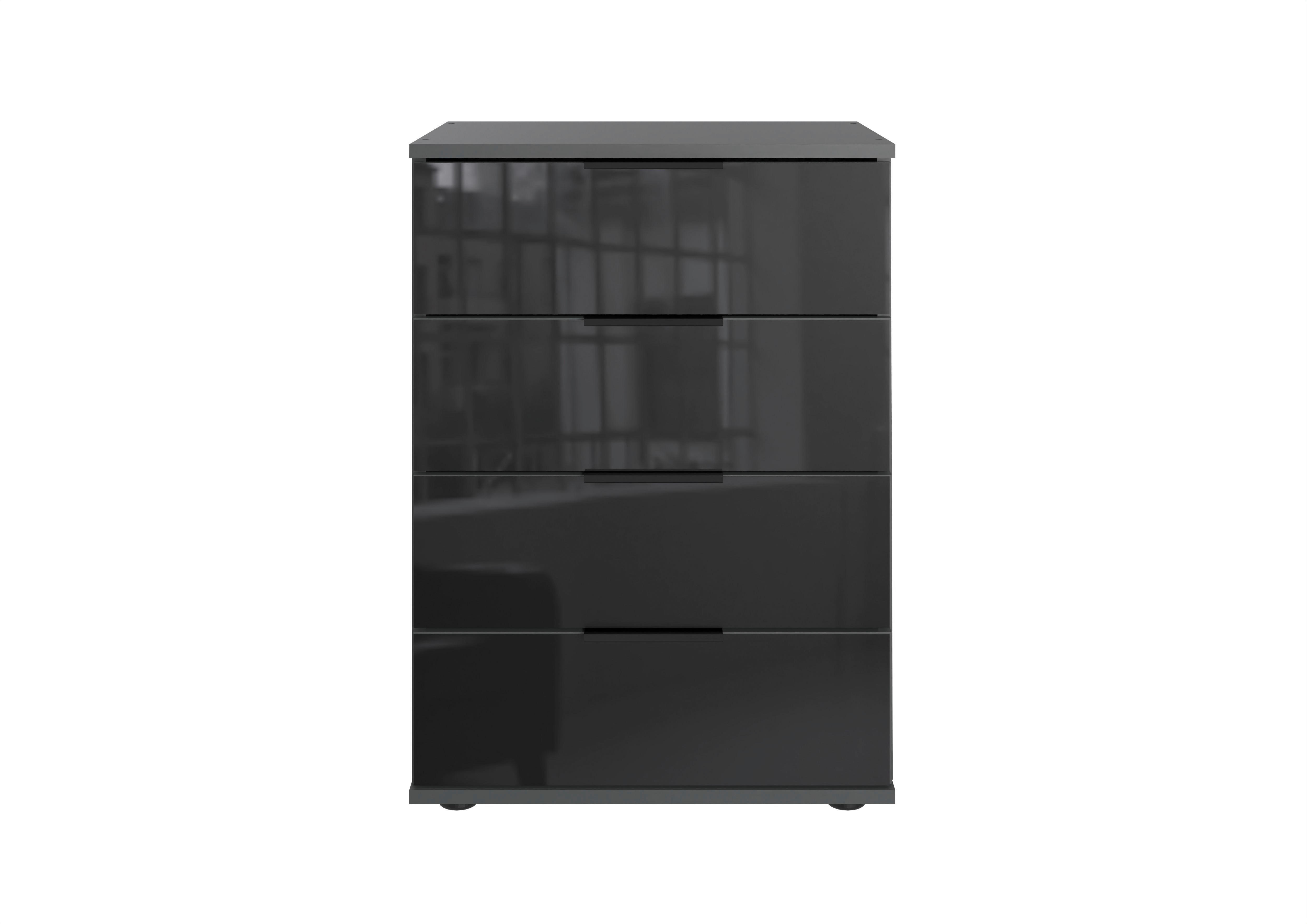 Nachtkonsole Saigon Graphit B/H/T: ca. 52x74x38 cm Saigon - schwarz/Graphit (52,00/74,00/38,00cm)