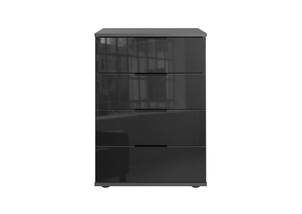 Nachtkonsole Saigon Graphit B/H/T: ca. 52x74x38 cm Saigon - schwarz/Graphit (52,00/74,00/38,00cm)