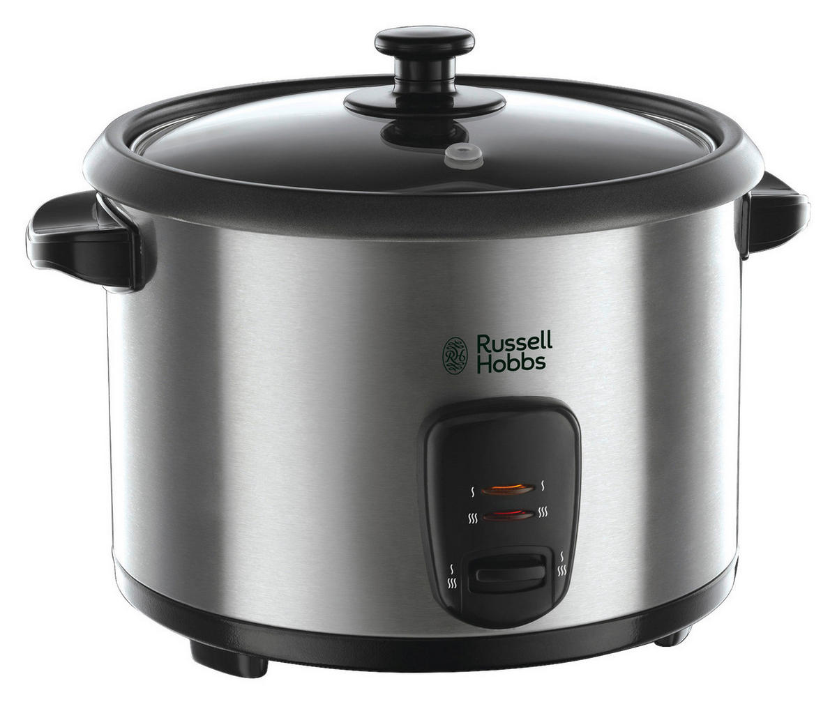 Russell Hobbs Reiskocher 19750-56 Edelstahl schwarz Edelstahl B/H/T: ca. 28x32x24,5 cm ca. 1,8 l Cook at Home - schwarz/Edelstahl (28,00/32,00/24,50cm) - Russell Hobbs