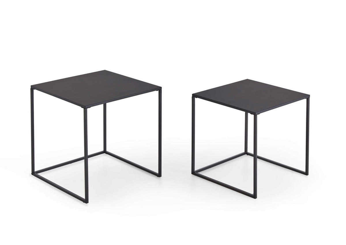 Couchtisch 2er Set schwarz B/H/T: ca. 38x41x38 cm 2er Set - schwarz (38,00/41,00/38,00cm) - xonox.home