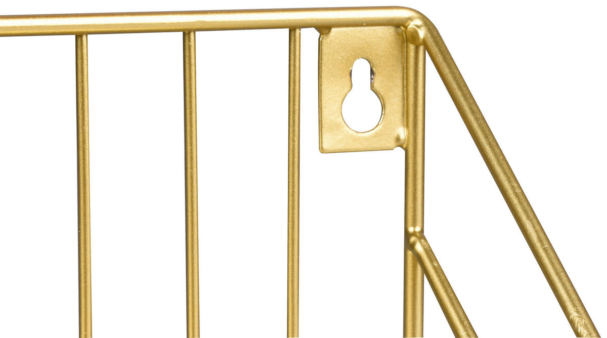 Wandregal Wandregal gold Optik Metall B/H/T: ca. 30x11x11 cm Wandregal - gold (30,00/11,00/11,00cm)