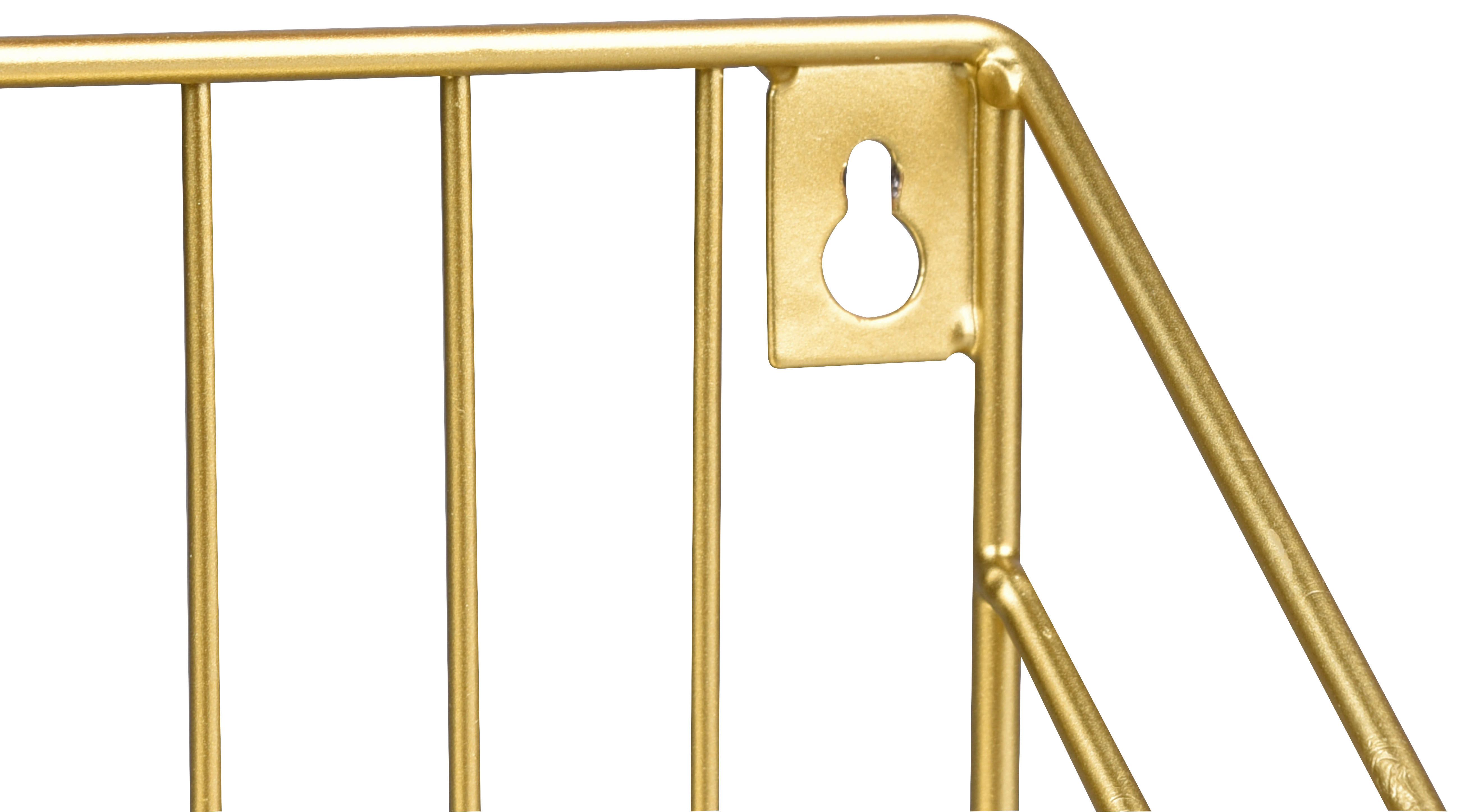 Thumbnail - Wandregal Wandregal gold Optik Metall B/H/T: ca. 30x11x11 cm