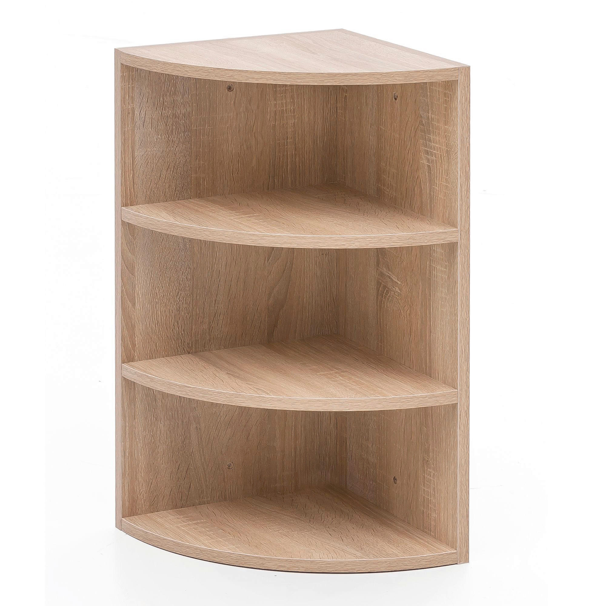 Eckregal Eiche Sonoma Nachbildung B/H/T: ca. 30x60x30 cm Eckregal - Eiche (30,00/60,00/30,00cm) - Wohnling